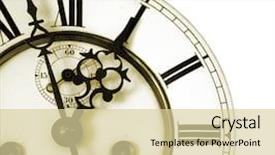  Presentation with clock face - Audience pleasing slide deck consisting of really old clock face shot backdrop and a blonde colored foreground