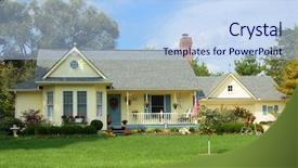  Presentation with realtor - Theme having realtor yellow - cottage home in the country background and a light blue colored foreground