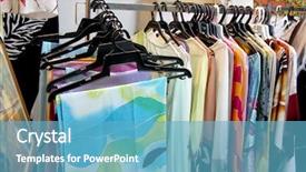  Presentation with clothes shop - PPT theme consisting of  background and a  colored foreground