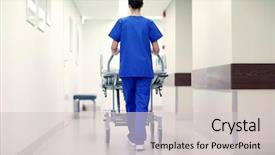  Presentation with reanimation - Colorful slide deck enhanced with reanimation and medicine concept - nurse backdrop and a light gray colored foreground