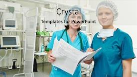  Presentation with reanimation - PPT theme with reanimation room at cardiac background and a light gray colored foreground