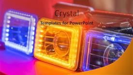  Presentation with buses - Slide set having rear-light-for-truck-buses background and a red colored foreground