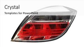  Presentation with light - Presentation having rear light of a car background and a white colored foreground