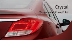  Presentation with sports car - Slides consisting of rear light of red business background and a light gray colored foreground
