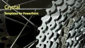  Presentation with rotor - Colorful PPT theme enhanced with rear mountain bike wheel detail backdrop and a wine colored foreground