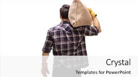  Presentation with seeds farmer - Slides having rear shot of a farmer background and a white colored foreground