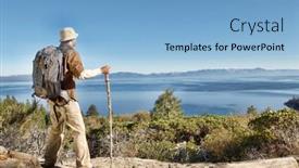  Presentation with coastal - Colorful slides enhanced with rear-shot-of-young-man backdrop and a light blue colored foreground