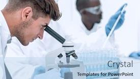  Presentation with small group top view - Slide deck with rear-view-a-group background and a light blue colored foreground