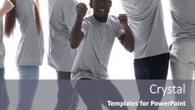  Presentation with forward - Slide set enhanced with rear-view-a-group background and a gray colored foreground