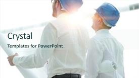  Presentation with rear view mirror - Cool new presentation theme with rear view architect and builder backdrop and a  colored foreground