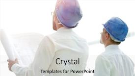  Presentation with rear view of bodyguard - Colorful theme enhanced with rear view architect and builder backdrop and a  colored foreground