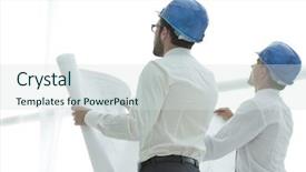  Presentation with rear view of bodyguard - Audience pleasing PPT layouts consisting of rear view architect and builder backdrop and a  colored foreground