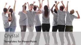  Presentation with rear view mirror - Colorful slide deck enhanced with rear-view-happy-guy backdrop and a light gray colored foreground