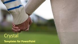  Presentation with home garden - Slide deck enhanced with rear-view-mid-section background and a tawny brown colored foreground