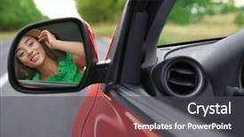  Presentation with rear view mirror - Slide set with  background and a  colored foreground