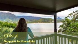  Presentation with hawaii - Beautiful slide deck featuring rear-view-of-a-beautiful backdrop and a tawny brown colored foreground