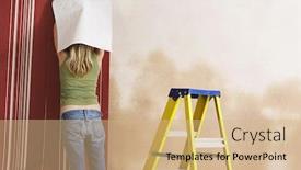  Presentation with rear view mirror - Audience pleasing PPT theme consisting of toil - rear view of a blond backdrop and a coral colored foreground