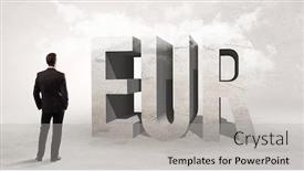  Presentation with attention - PPT theme consisting of rear-view-of-a-businessman background and a light gray colored foreground