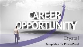  Presentation with business opportunity - Theme featuring rear-view-of-a-businessman background and a light blue colored foreground