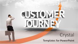  Presentation with customer journey - Beautiful theme featuring rear-view-of-a-businessman backdrop and a coral colored foreground