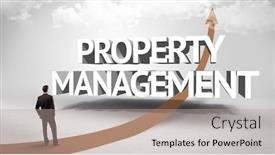  Presentation with property management - PPT layouts having rear-view-of-a-businessman background and a coral colored foreground