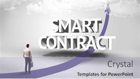  Presentation with contract - PPT theme featuring rear-view-of-a-businessman background and a light blue colored foreground