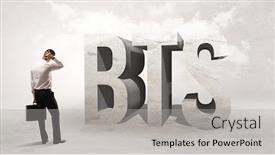  Presentation with bts - Slide set consisting of rear-view-of-a-businessman background and a light gray colored foreground