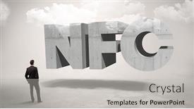  Presentation with nfc technology - Amazing presentation design having rear-view-of-a-businessman backdrop and a light gray colored foreground