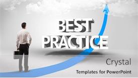  Presentation with best practice - Amazing slide set having rear-view-of-a-businessman backdrop and a light gray colored foreground