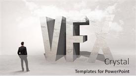  Presentation with attention - Amazing presentation design having rear-view-of-a-businessman backdrop and a light gray colored foreground