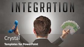  Presentation with cyber security - Colorful presentation enhanced with rear-view-of-a-businessman backdrop and a dark gray colored foreground