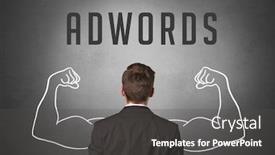  Presentation with rear view mirror - Colorful presentation theme enhanced with rear-view-of-a-businessman backdrop and a dark gray colored foreground