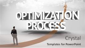  Presentation with business process - Presentation theme having rear-view-of-a-businessman background and a light gray colored foreground