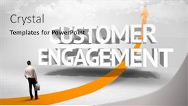  Presentation with engagement - Presentation theme enhanced with rear-view-of-a-businessman background and a white colored foreground