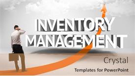  Presentation with inventory management - Presentation theme with rear-view-of-a-businessman background and a coral colored foreground