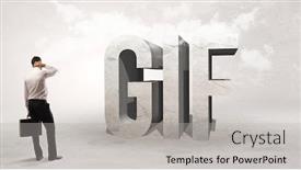  Presentation with gif - Presentation having rear-view-of-a-businessman background and a light gray colored foreground