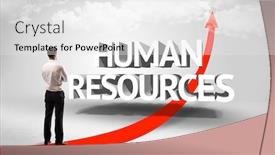 Presentation with human resources - Presentation theme having rear-view-of-a-businessman background and a white colored foreground