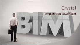  Presentation with bim - Cool new PPT layouts with rear-view-of-a-businessman backdrop and a lemonade colored foreground