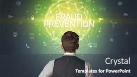  Presentation with fraud prevention - Cool new slide set with rear-view-of-a-businessman backdrop and a tawny brown colored foreground