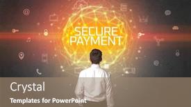  Presentation with online payment - Amazing presentation theme having rear-view-of-a-businessman backdrop and a coral colored foreground