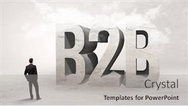  Presentation with attention - Amazing PPT theme having rear-view-of-a-businessman backdrop and a light gray colored foreground