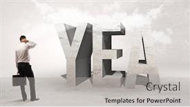  Presentation with attention - Presentation theme featuring rear-view-of-a-businessman background and a light gray colored foreground