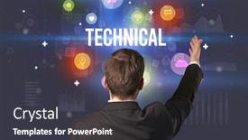  Presentation with technical - PPT layouts enhanced with rear-view-of-a-businessman background and a dark gray colored foreground