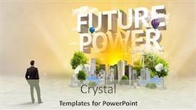  Presentation with power protection - Audience pleasing slide deck consisting of rear-view-of-a-businessman backdrop and a soft green colored foreground