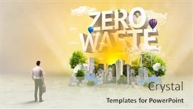 Presentation with environmental waste - Cool new slides with rear-view-of-a-businessman backdrop and a soft green colored foreground