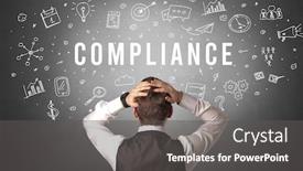  Presentation with compliance - Amazing presentation theme having rear-view-of-a-businessman backdrop and a dark gray colored foreground