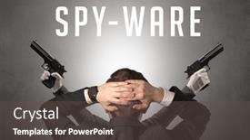  Presentation with cyber security - Slide set enhanced with rear-view-of-a-businessman background and a dark gray colored foreground