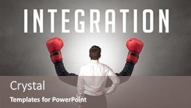  Presentation with cyber security - Slide deck consisting of rear-view-of-a-businessman background and a gray colored foreground