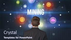  Presentation with mining - Audience pleasing slide deck consisting of rear-view-of-a-businessman backdrop and a tawny brown colored foreground