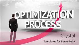  Presentation with business process - Amazing PPT layouts having rear-view-of-a-businessman backdrop and a coral colored foreground